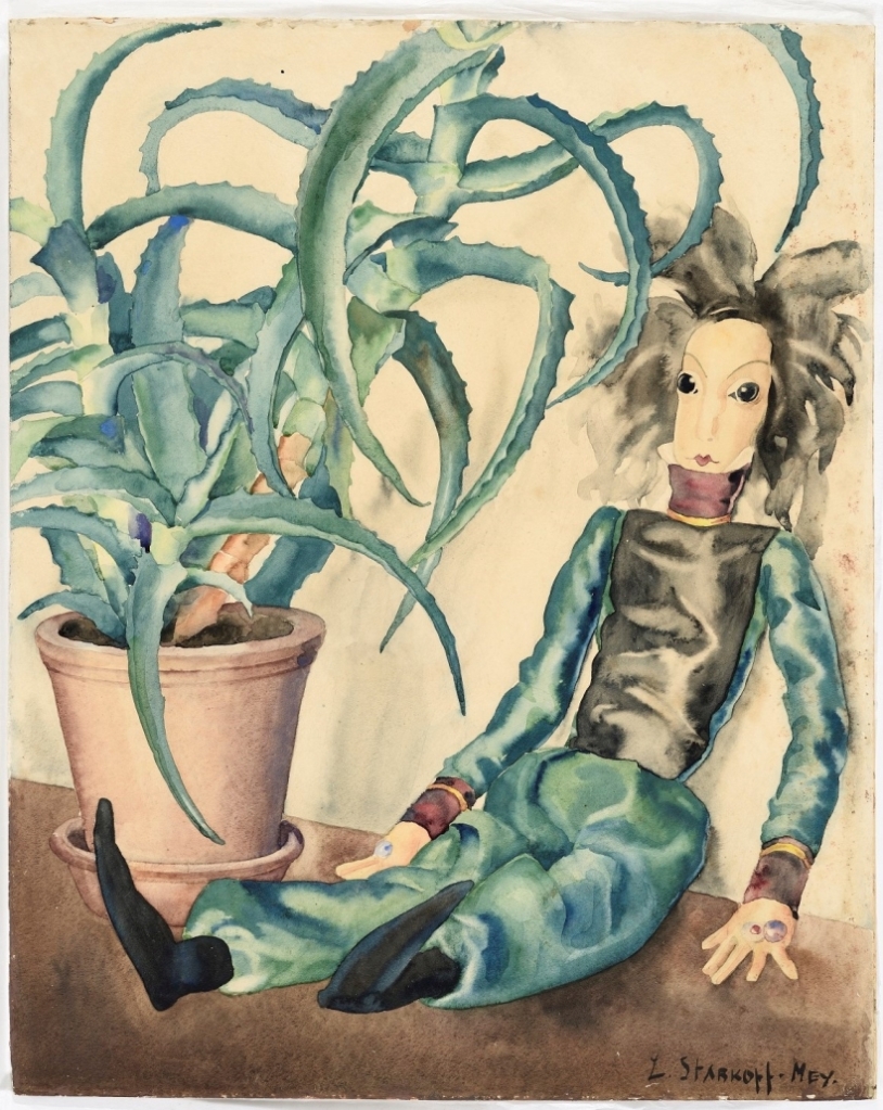 Lydia Mei. Vaikelu nukuga. 1920–1930. Akvarell. Eesti Kunstimuuseum